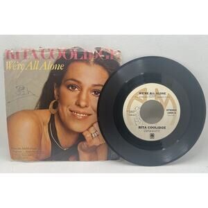45 RPM - RITA COOLIDGE - WE'RE ALL ALONE - WITH PICTURE SLEEVE NM Playback!